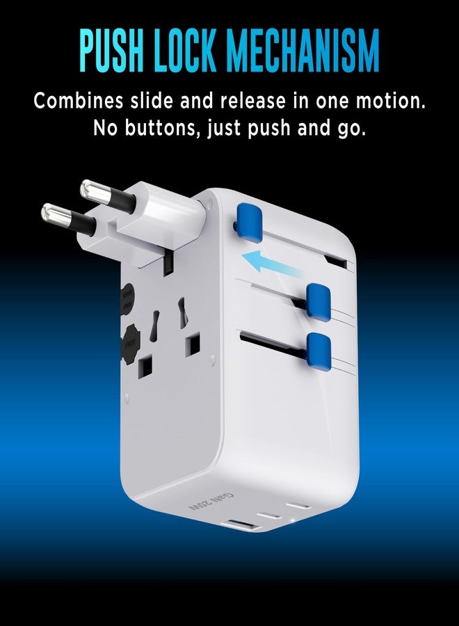 URBN 20W GaN Universal Adapter | Charge 4 Devices Simultaneously | 2500W Universal Socket | Dual USB-C + USB-A | Smart Travel Multi Plug | Global Compatibility | 6-Layer Safety Protection - Image 5